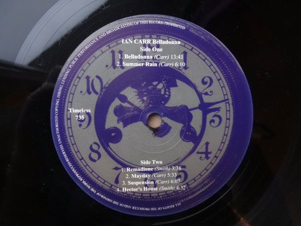 Ian Carr - Belladonna (LP, Album, RE)