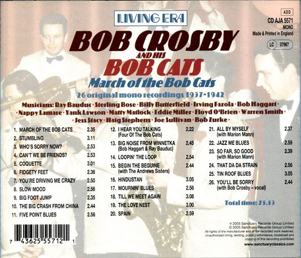 Bob Crosby & His Bobcats* - March Of The Bobcats (CD, Comp)