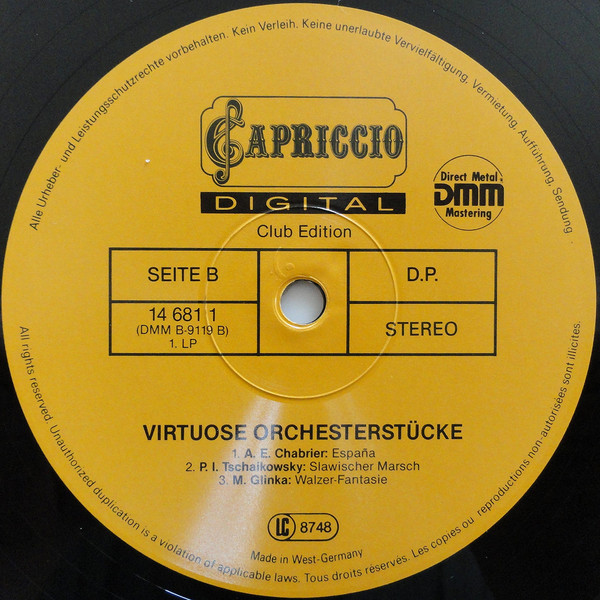 Various - Virtuose Orchesterstücke (3xLP, Comp + Box, Club)