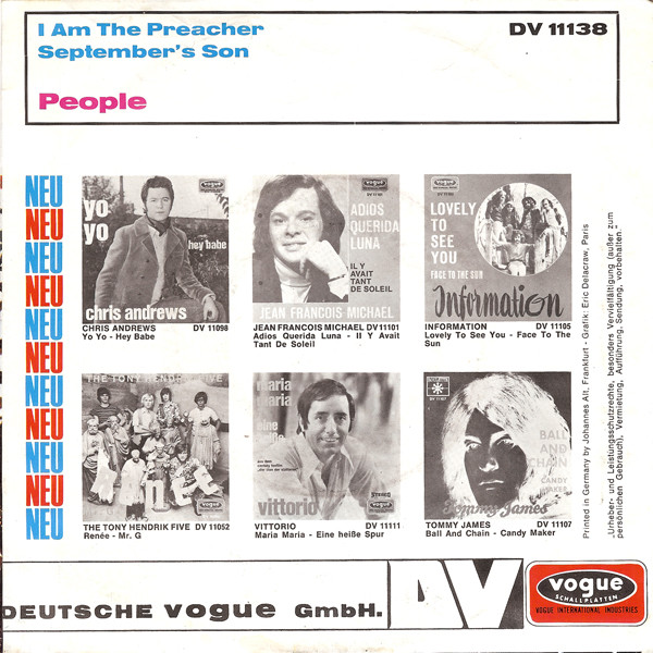 People (31) - I Am The Preacher / September's Son (7