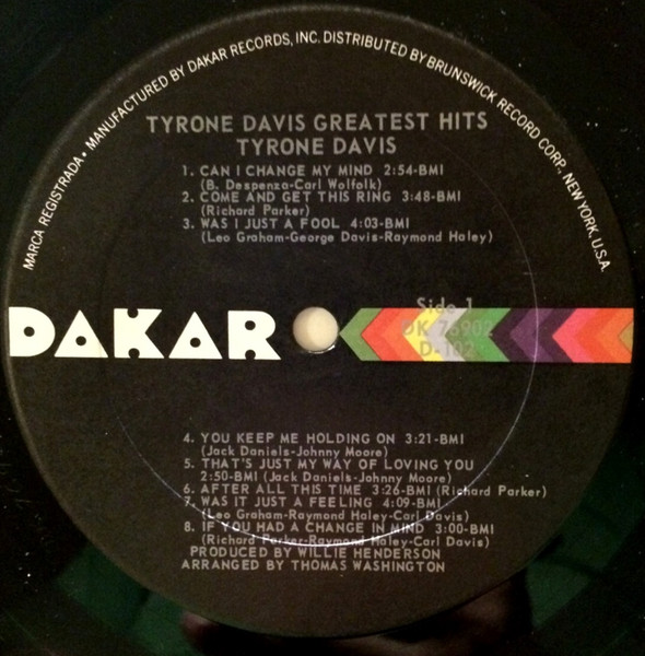 Tyrone Davis - Tyrone Davis' Greatest Hits (LP, Comp)