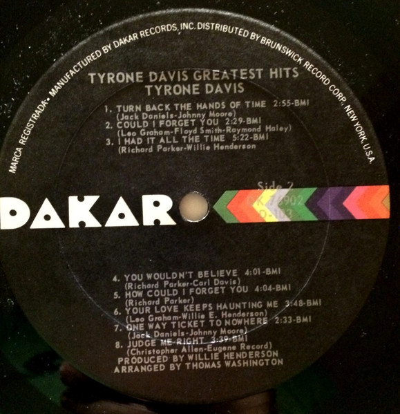 Tyrone Davis - Tyrone Davis' Greatest Hits (LP, Comp)