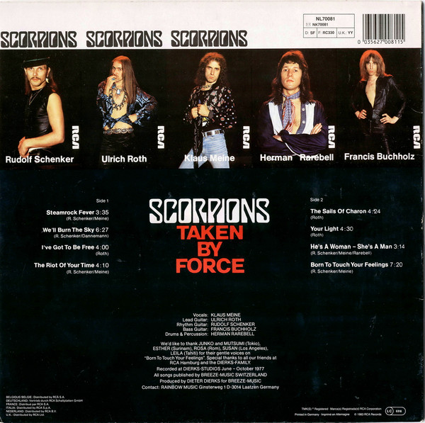 Scorpions - Taken By Force (LP, Album, RE)