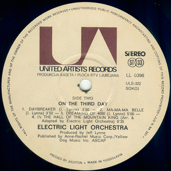 Electric Light Orchestra - On The Third Day (LP, Album, RE)