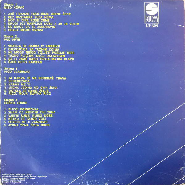 Mišo* / Pro Arte (2) / Kićo* / Duško* - Najveći Uspjesi Četvorice Najvećih (2xLP, Comp)