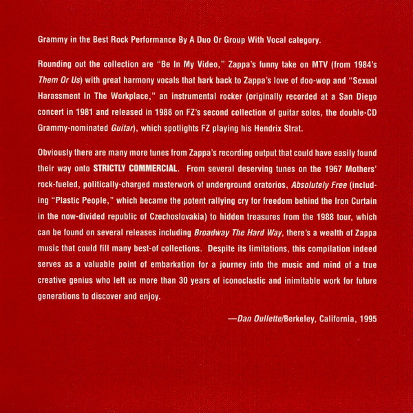 Frank Zappa - Strictly Commercial (The Best Of Frank Zappa) (CD, Comp)