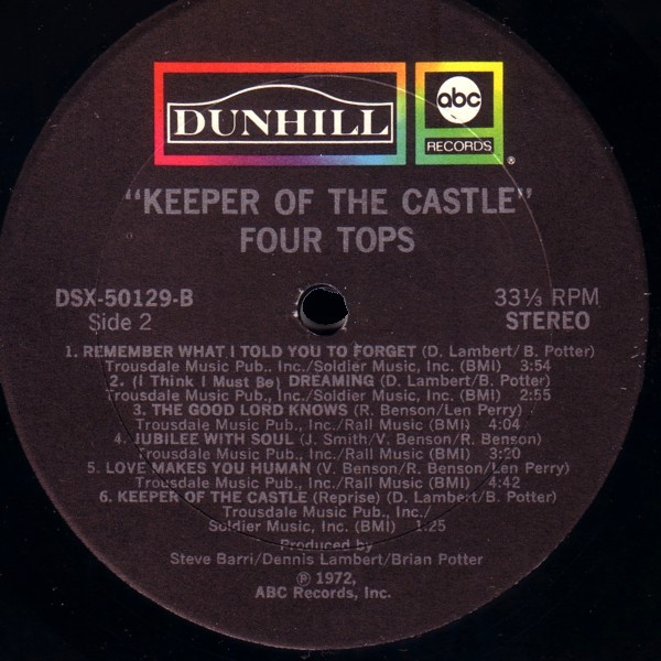 Four Tops - Keeper Of The Castle (LP, Album, Tru)