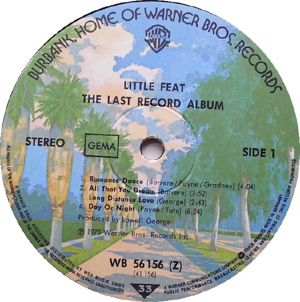 Little Feat - The Last Record Album (LP, Album)