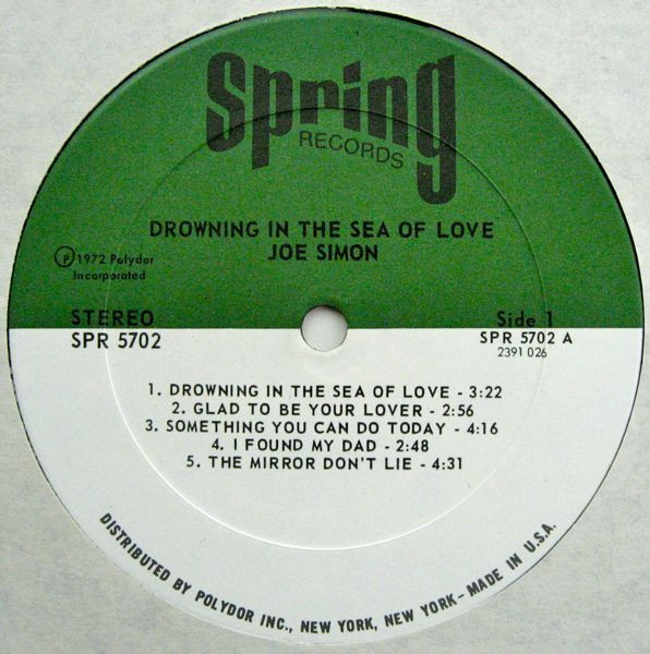 Joe Simon - Drowning In The Sea Of Love (LP, Album, Ric)