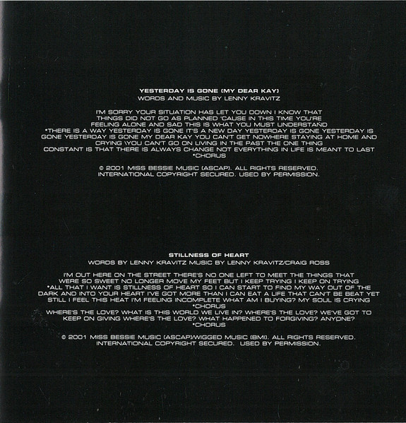 Lenny Kravitz - Lenny (CD, Album)