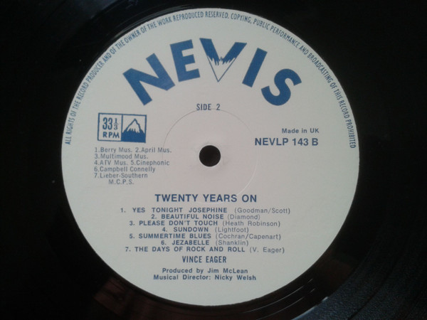 Vince Eager - .....Twenty Years On (LP, Album)