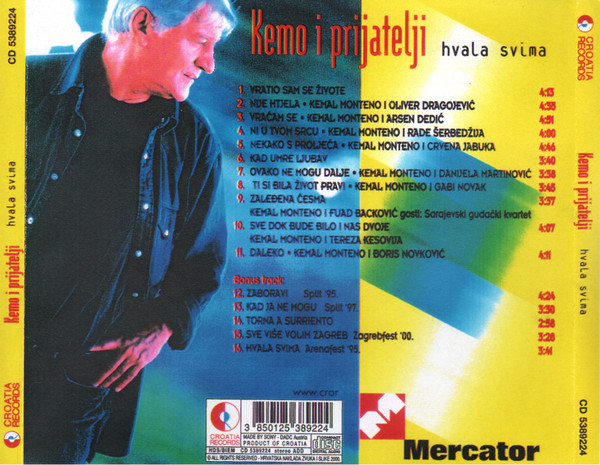 Kemo I Prijatelji* - Hvala Svima (CD, Album)