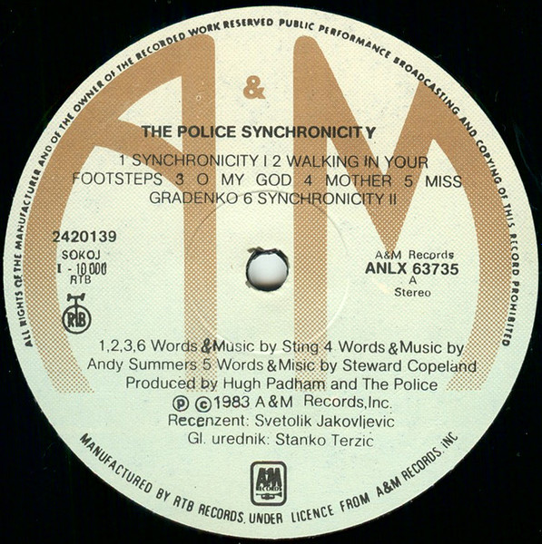 The Police - Synchronicity (LP, Album)