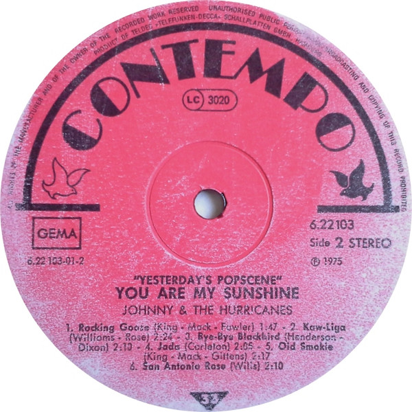 Johnny And The Hurricanes - You Are My Sunshine (LP, Comp)