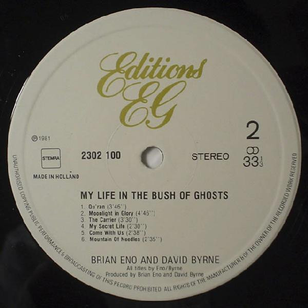 Brian Eno - David Byrne - My Life In The Bush Of Ghosts (LP, Album, Edi)