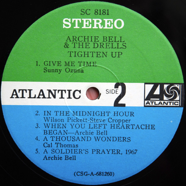 Archie Bell & The Drells - Tighten Up (LP, Album, Pre)