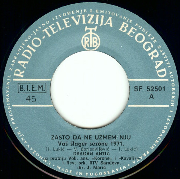 Dragan Antić - Zašto Da Ne Uzmem Nju / Kasno Je Za Ljubav (7
