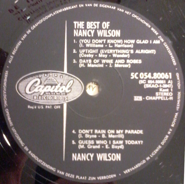 Nancy Wilson - The Best Of Nancy Wilson (LP, Comp)