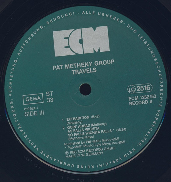 Pat Metheny Group - Travels (2xLP, Album, Gat)