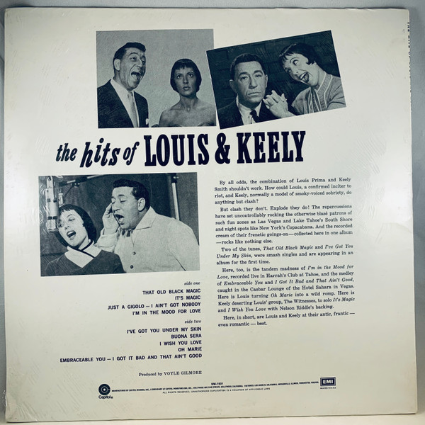 Louis & Keely* - The Hits Of Louis & Keely (LP, Comp, RE, Yel)
