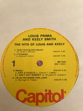 Louis & Keely* - The Hits Of Louis & Keely (LP, Comp, RE, Yel)