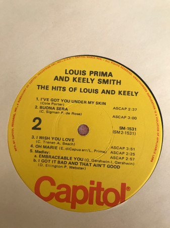 Louis & Keely* - The Hits Of Louis & Keely (LP, Comp, RE, Yel)