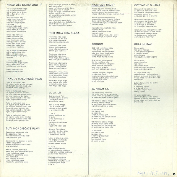 Novi Fosili - Nedovršene Priče (LP, Album, M/Print, RP, Dar)