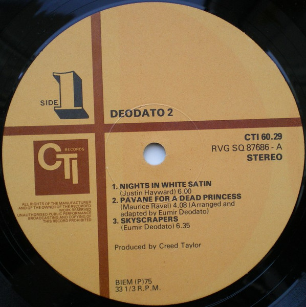 Deodato* - Deodato 2 (LP, Album, Gat)