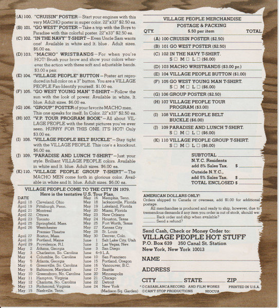 Village People - Go West (LP, Album, 25)