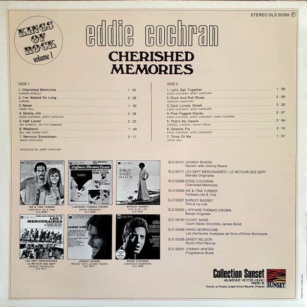 Eddie Cochran - Cherished Memories (LP, Album, RE)