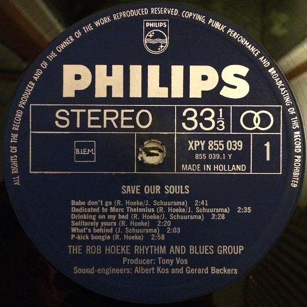 Rob Hoeke Rhythm & Blues Group* - Save Our Souls (LP, Album, Fli)