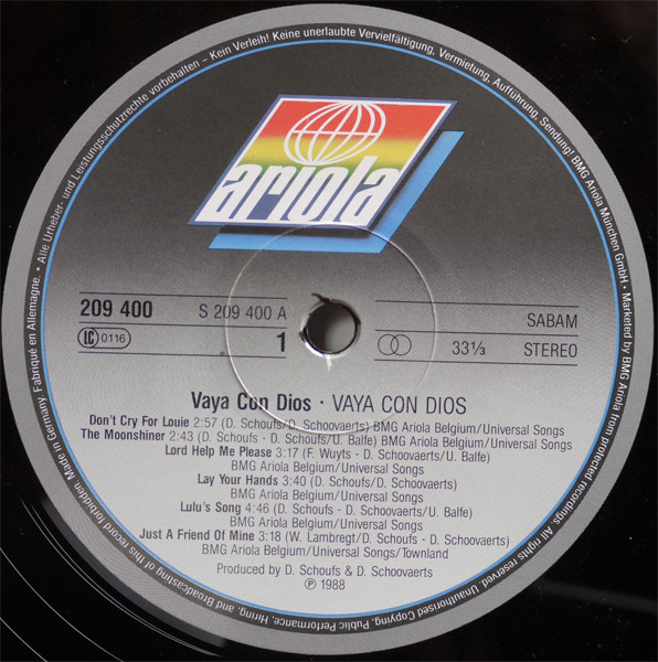 Vaya Con Dios - Vaya Con Dios (LP, Album)