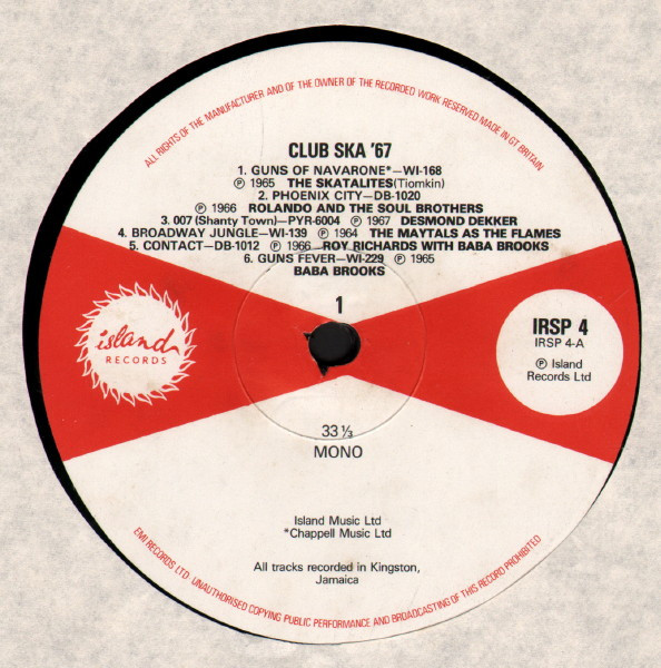 Various - Club Ska '67 (LP, Comp, Mono, RE)