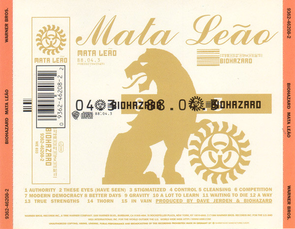 Biohazard - Mata LeÃ£o (CD, Album, O-C)