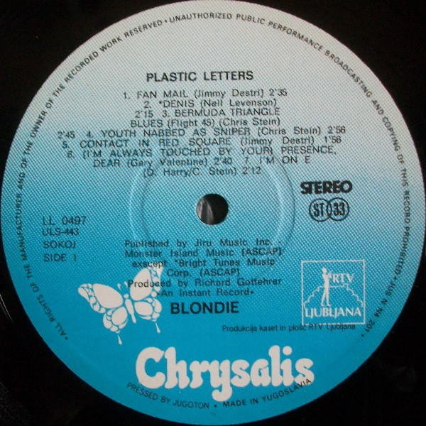 Blondie - Plastic Letters (LP, Album)