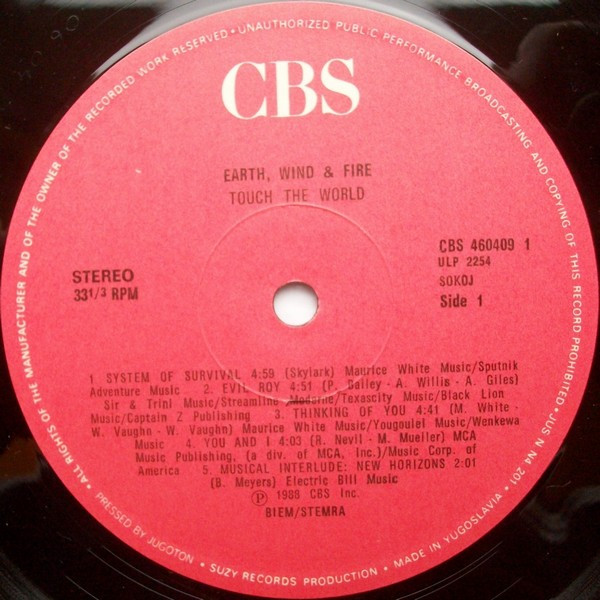 Earth, Wind & Fire - Touch The World (LP, Album)
