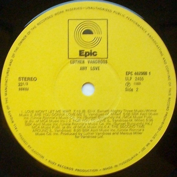 Luther Vandross - Any Love (LP, Album)