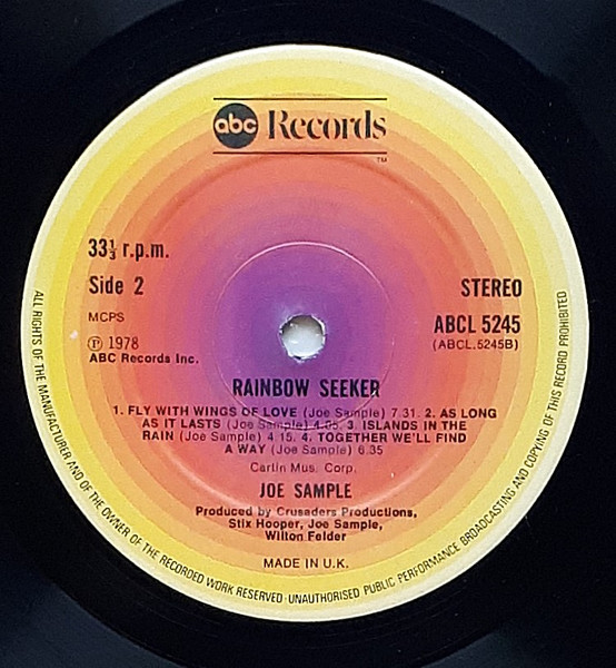 Joe Sample - Rainbow Seeker (LP, Album)