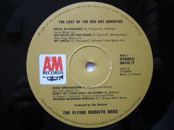 The Flying Burrito Bros - The Last Of The Red Hot Burritos - Live (LP, Album, Gat)
