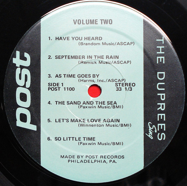 The Duprees - The Duprees Sing Volume 2 (LP, Comp)