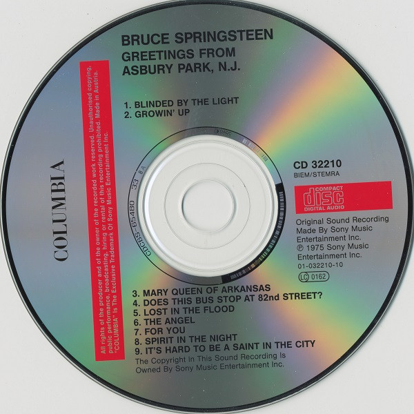 Bruce Springsteen - Greetings From Asbury Park, N. J. (CD, Album, RE, DAD)