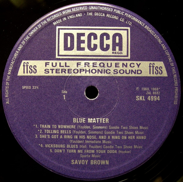 Savoy Brown - Blue Matter (LP, Album, RE)