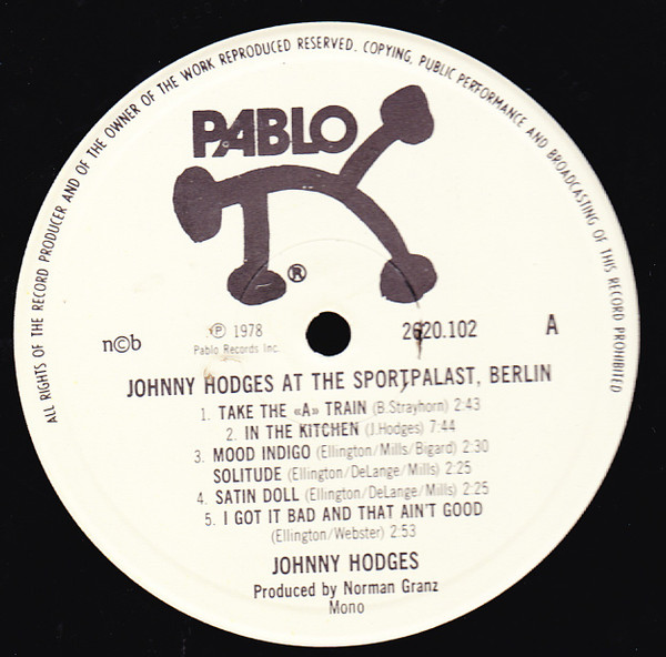 Johnny Hodges - Johnny Hodges At The Sportpalast, Berlin (2xLP, Album, Mono, RE)