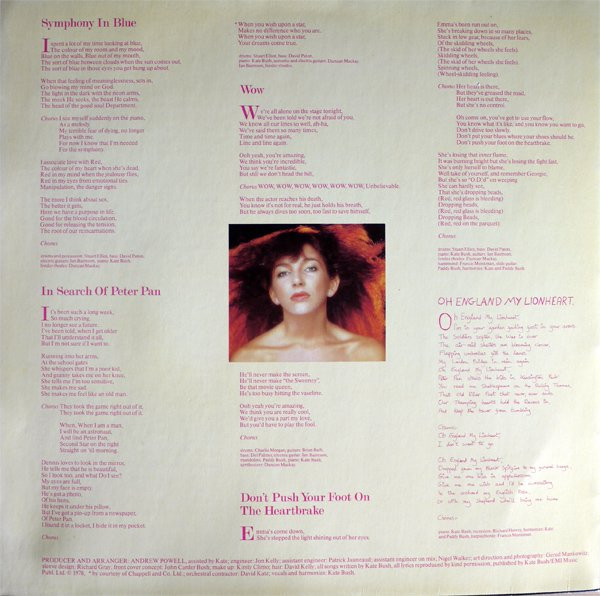 Kate Bush - Lionheart (LP, Album, Gat)