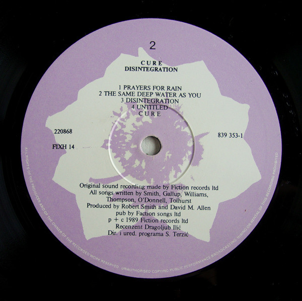 The Cure - Disintegration (LP, Album)