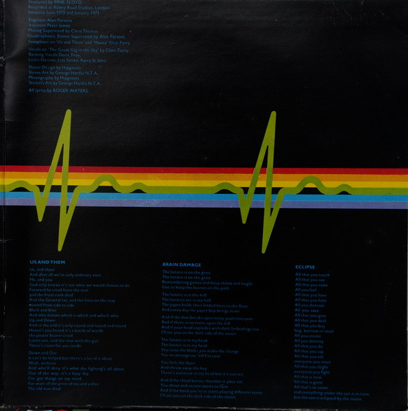 Pink Floyd - The Dark Side Of The Moon (LP, Album, Quad, RE,  Ga)