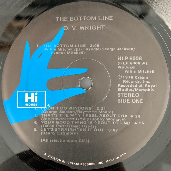 O.V. Wright - The Bottom Line (LP)