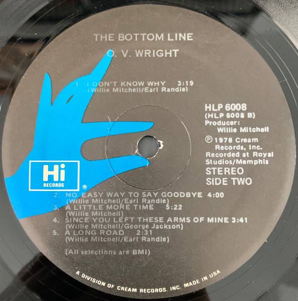 O.V. Wright - The Bottom Line (LP)
