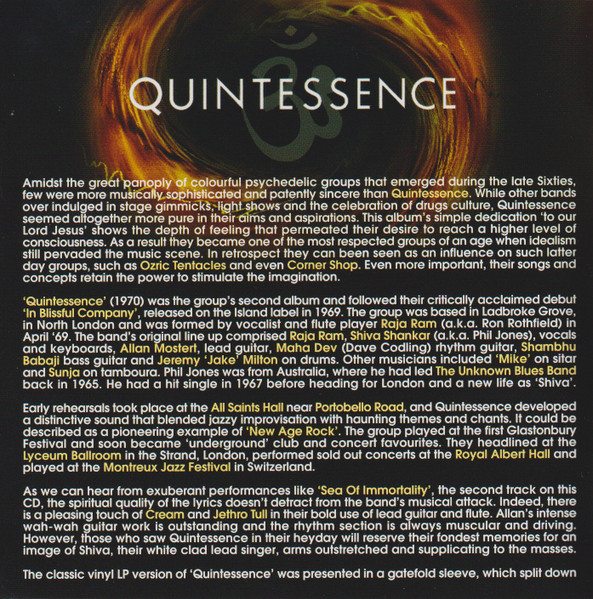 Quintessence (3) - Quintessence (CD, Album, RE, RM, Dig)