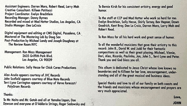 John Patitucci - Sketchbook (LP, Album)